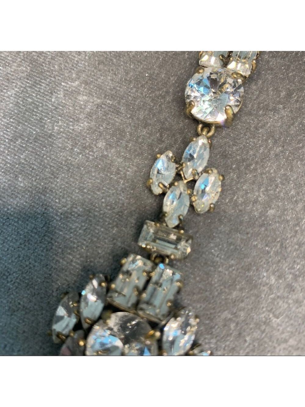 J. Crew Vintage Clear Crystal Rhinestone Bracelet - Picture 5 of 12